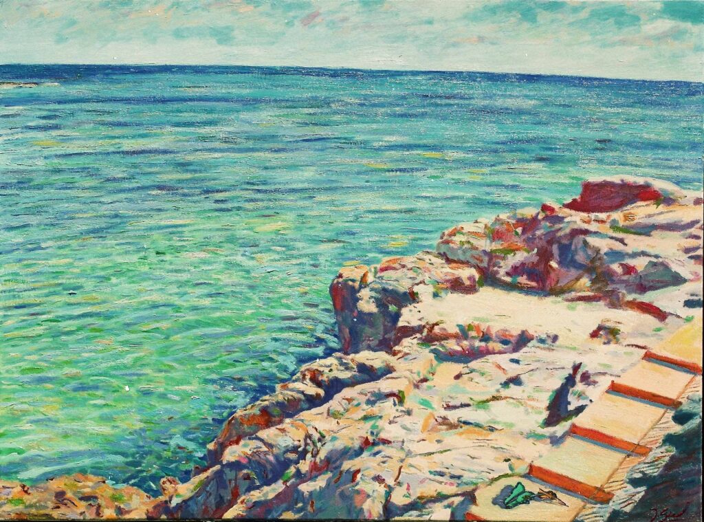 "El violín de Claude" — Óleo sobre tela (54x73cm)